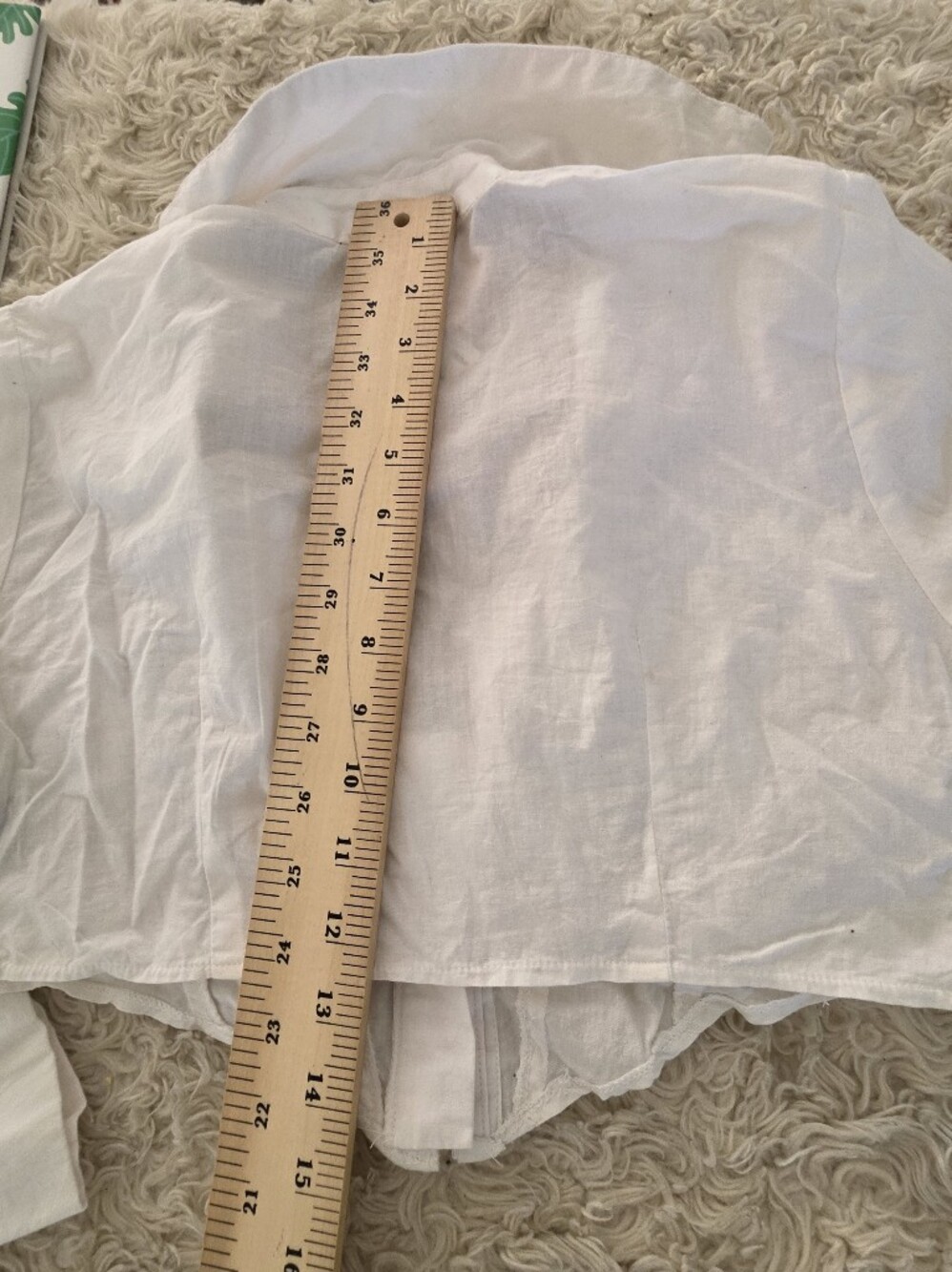 Cropped White Button-Front Shirt — The Ragged Priest - Picture 7 of 7